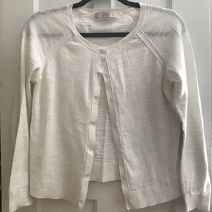 LOFT white cardigan